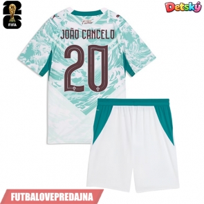 Lacne Dětský Futbalové dres Portugalsko Joao Cancelo #20 MS 2026 Krátky Rukáv - Preč (+ trenírky)